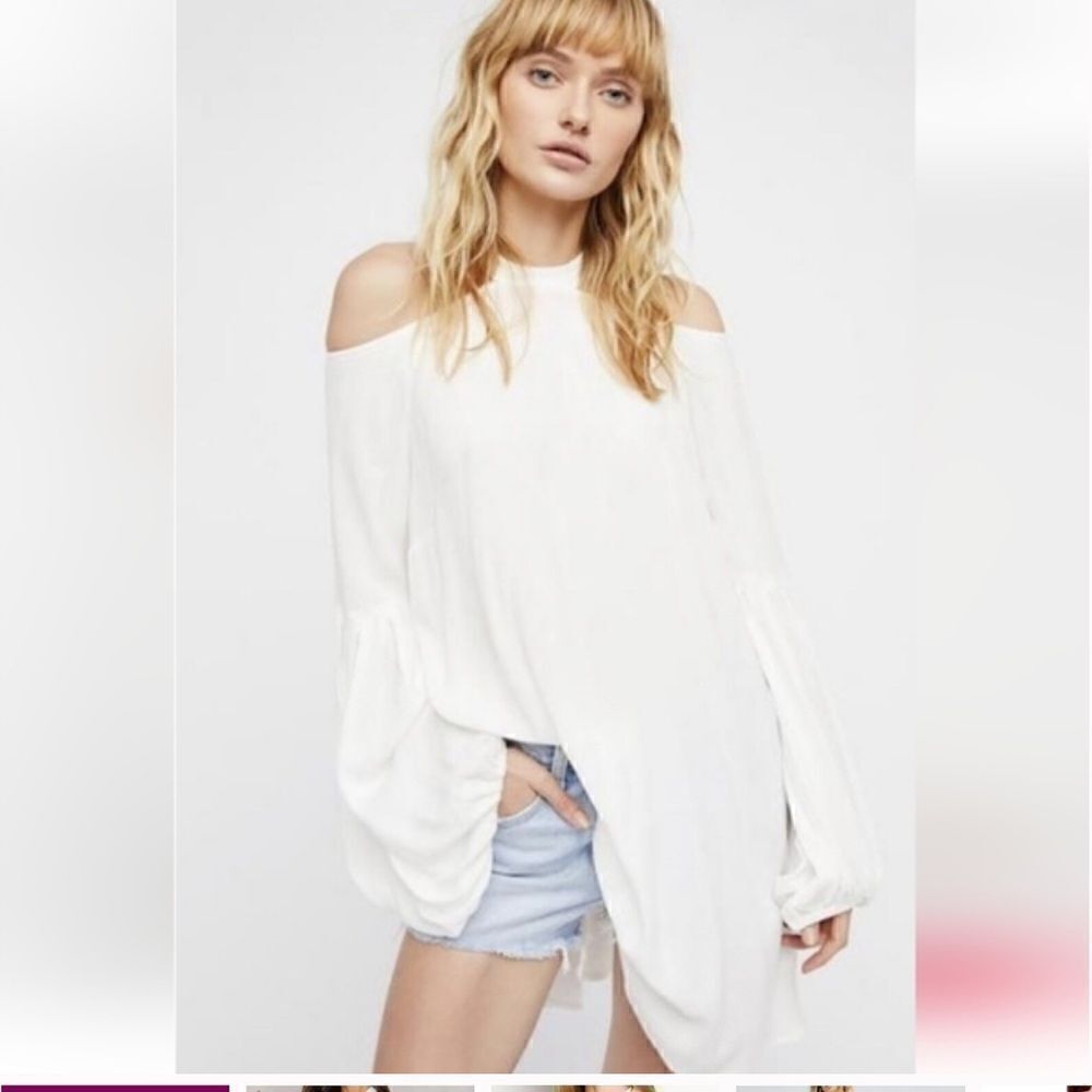 Free People Drift Away Cold Shoulder Tunic Dress size small